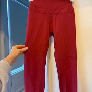 Oner Active Undefined High Waisted Leggings- Red